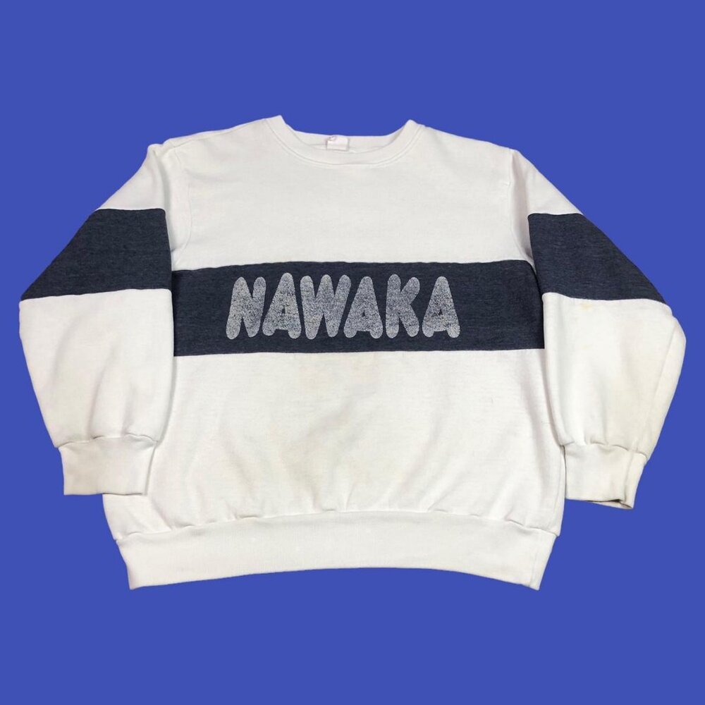 Vintage 80s 90s Champion Nawaka Spell Out Sweatshirt Men's XL (Fits Boxy Small)